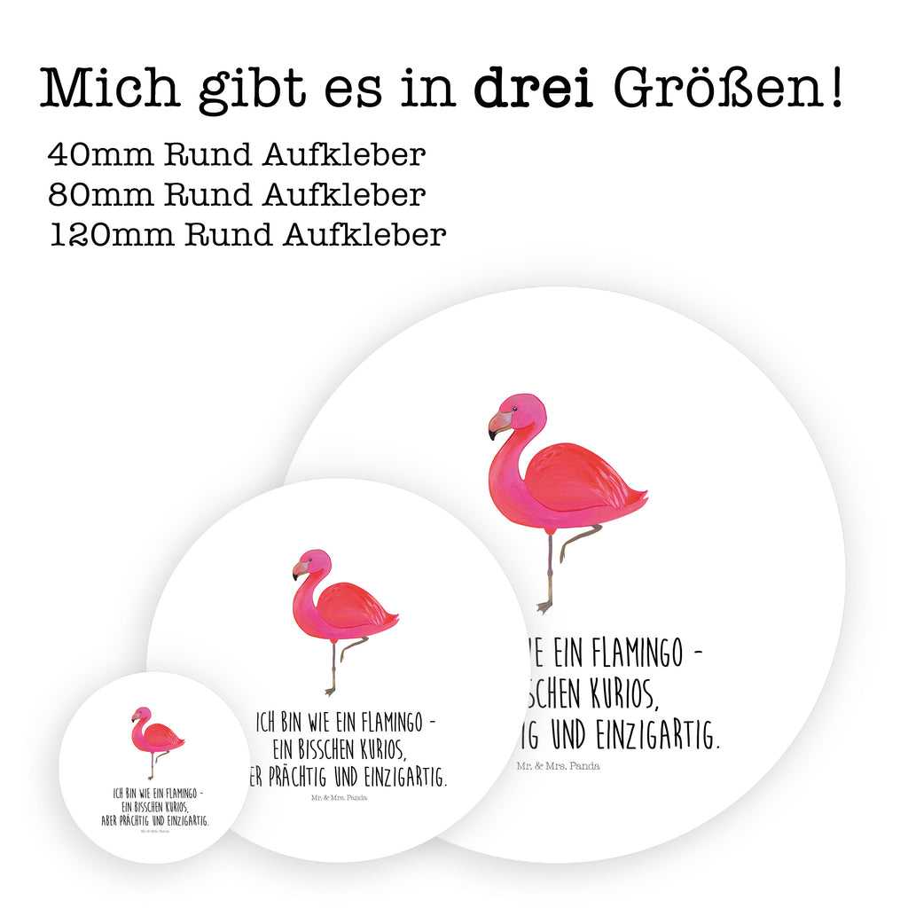 40mm Rund Aufkleber Flamingo classic Sticker, Aufkleber, Etikett, Flamingo, Einzigartig, Selbstliebe, Stolz, ich, für mich, Spruch, Freundin, Freundinnen, Außenseiter, Sohn, Tochter, Geschwister