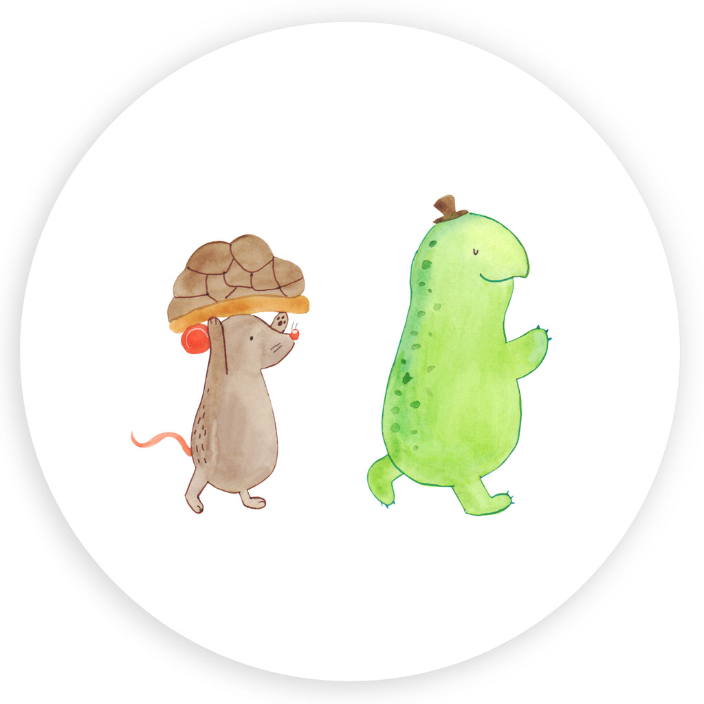 40mm Rund Aufkleber Schildkröte & Maus Sticker, Aufkleber, Etikett, Schildkröte, Maus, Freunde, Freundinnen, beste Freunde, beste Freundinnen