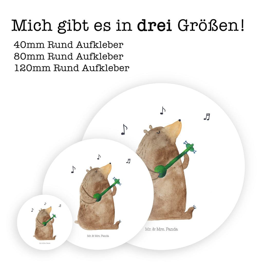 40mm Rund Aufkleber Bär Lied