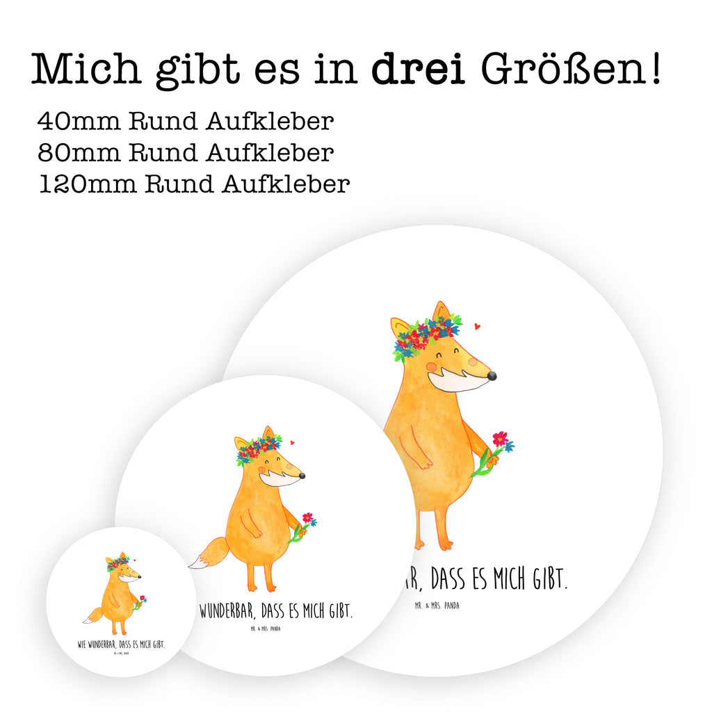 40mm Rund Aufkleber Fuchs Blumenliebe Sticker, Aufkleber, Etikett, Fuchs, Füchse, Fox, Liebe, Freundin, Fuchsmädchen, Blumenmädchen, Freundinnen, Liebesbeweis, Blume, Blumen, Motivation, Freude, ich, mich, Selbstliebe