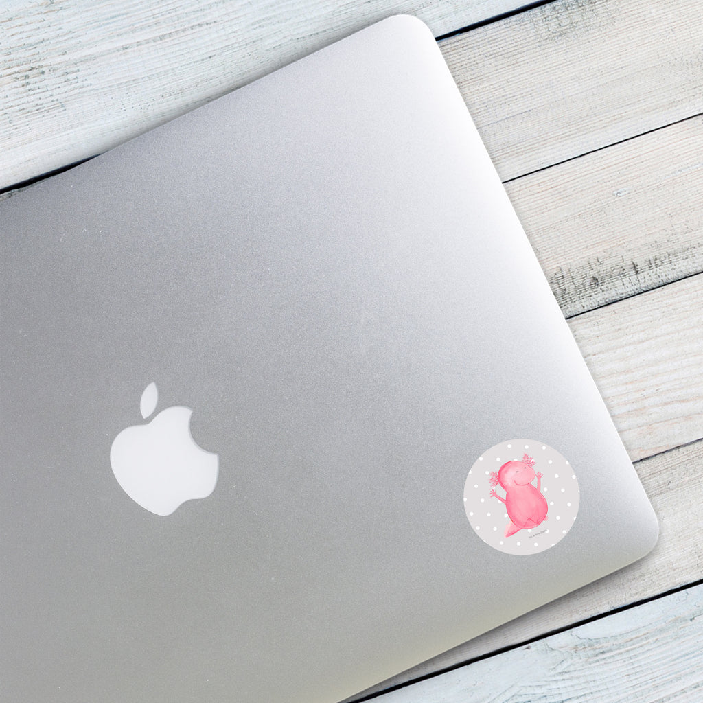 40mm Rund Aufkleber Axolotl Hurra Sticker, Aufkleber, Etikett, Axolotl, Molch, Axolot, Schwanzlurch, Lurch, Lurche, fröhlich, Spaß, Freude, Motivation, Zufriedenheit