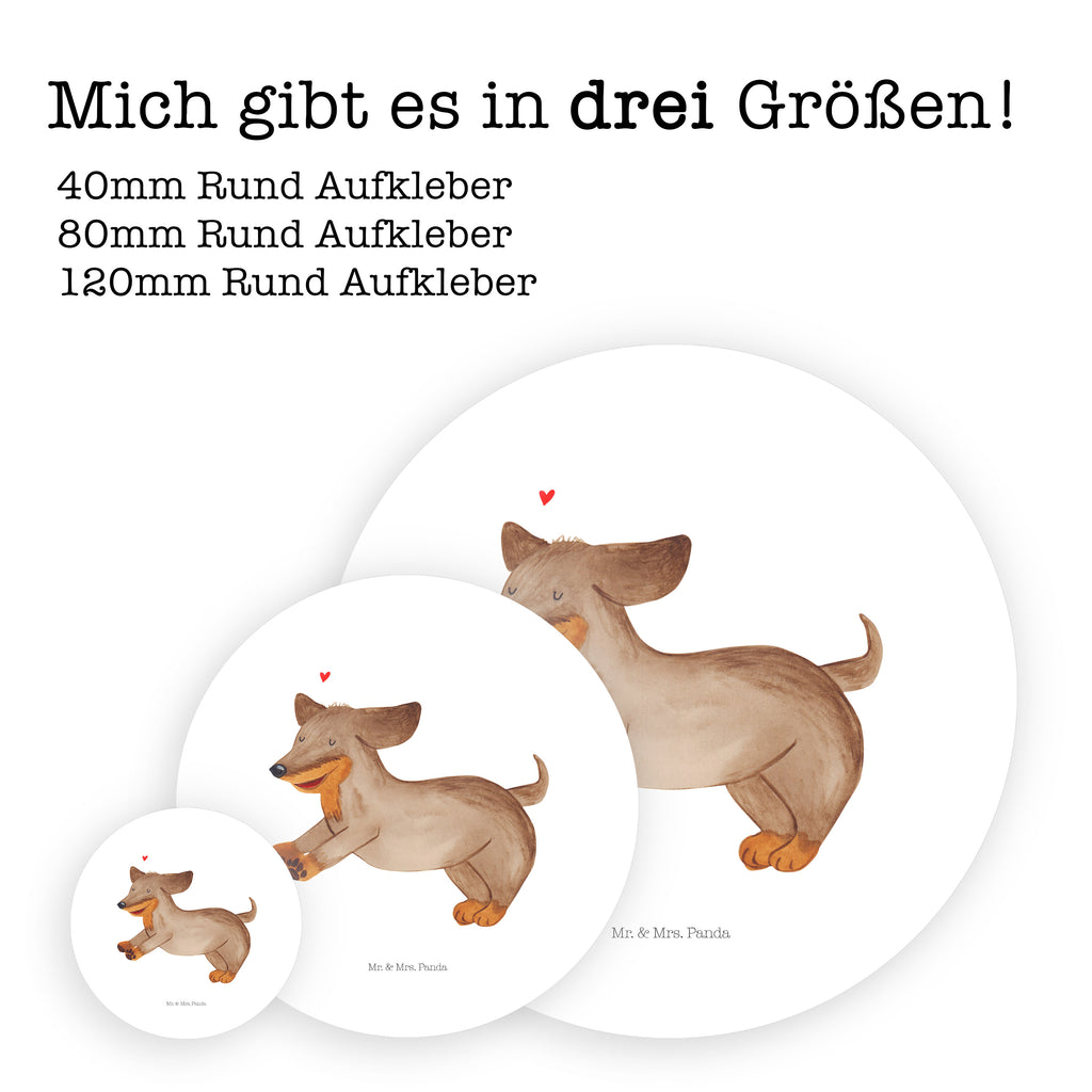 40mm Rund Aufkleber Hund Dackel fröhlich Sticker, Aufkleber, Etikett, Hund, Hundemotiv, Haustier, Hunderasse, Tierliebhaber, Hundebesitzer, Sprüche, Hunde, Dackel, Dachshund, happy dog
