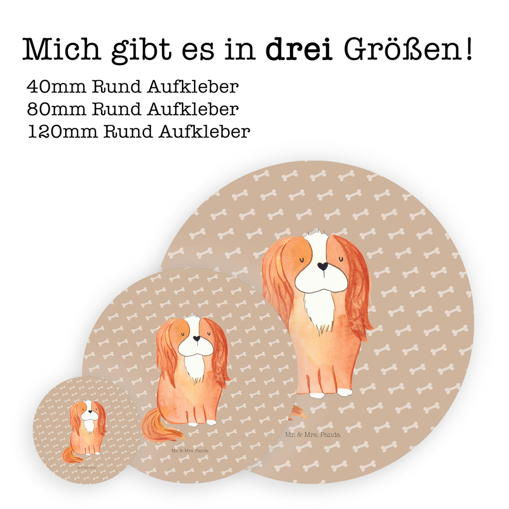 80mm Rund Aufkleber Cavalier King Charles Spaniel