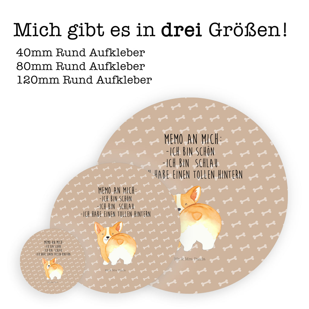 40mm Rund Aufkleber Corgie Po Sticker, Aufkleber, Etikett, Hund, Hundemotiv, Haustier, Hunderasse, Tierliebhaber, Hundebesitzer, Sprüche, Corgie, Hundeliebe, Motivation, Selbstliebe, Spruch
