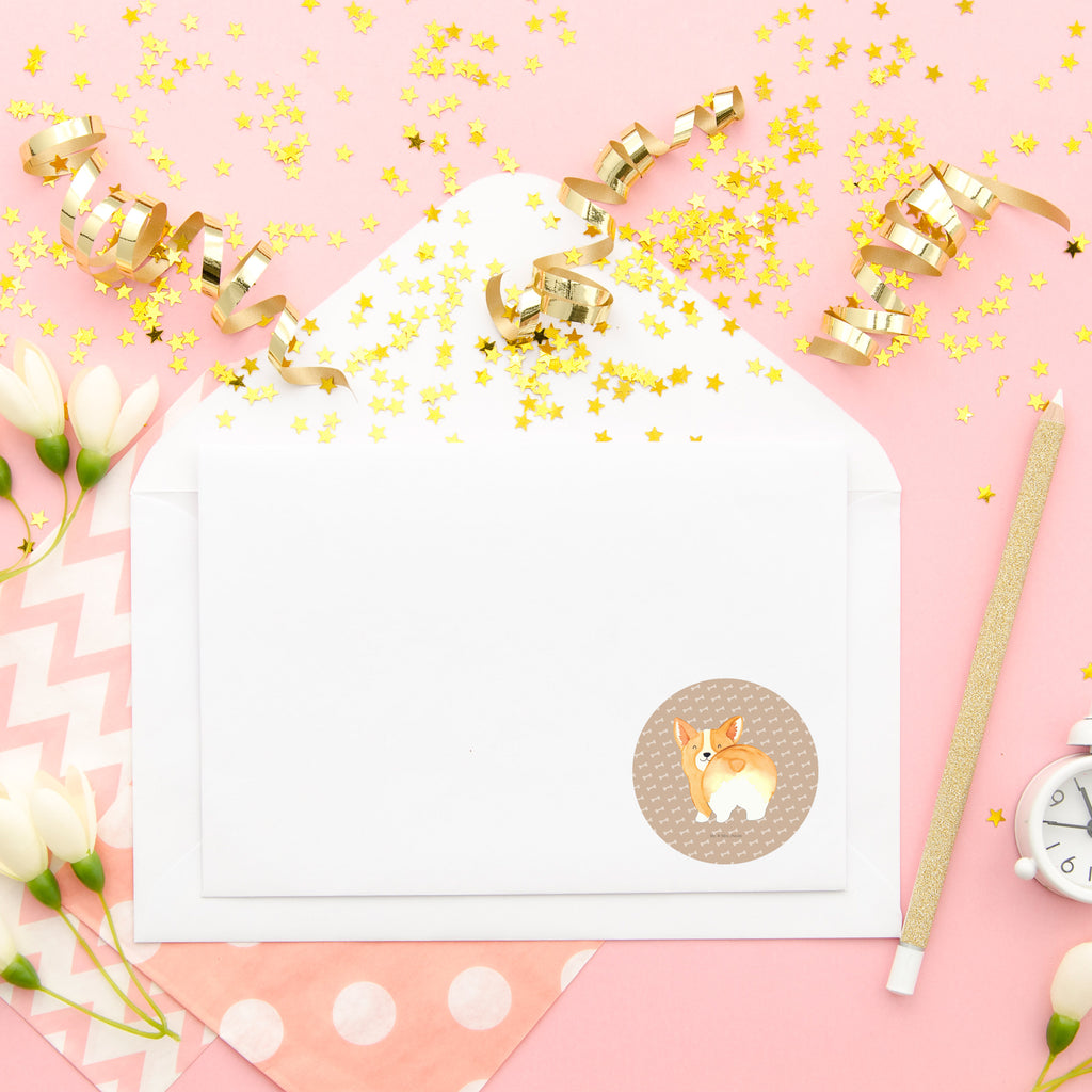 40mm Rund Aufkleber Corgie Po Sticker, Aufkleber, Etikett, Hund, Hundemotiv, Haustier, Hunderasse, Tierliebhaber, Hundebesitzer, Sprüche, Corgie, Hundeliebe, Motivation, Selbstliebe, Spruch