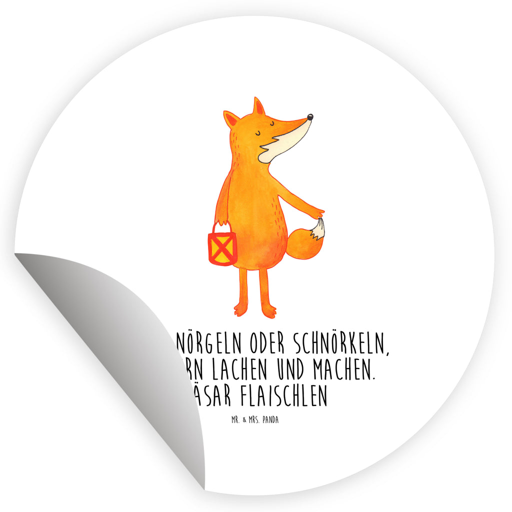 40mm Rund Aufkleber Fuchs Laterne Sticker, Aufkleber, Etikett, Fuchs, Füchse, Spruch trösten, Liebeskummer Spruch, Laterne, Sankt Martin, Laternenumzug, Aufmuntern, Cäsar Otto Hugo Flaischlen
