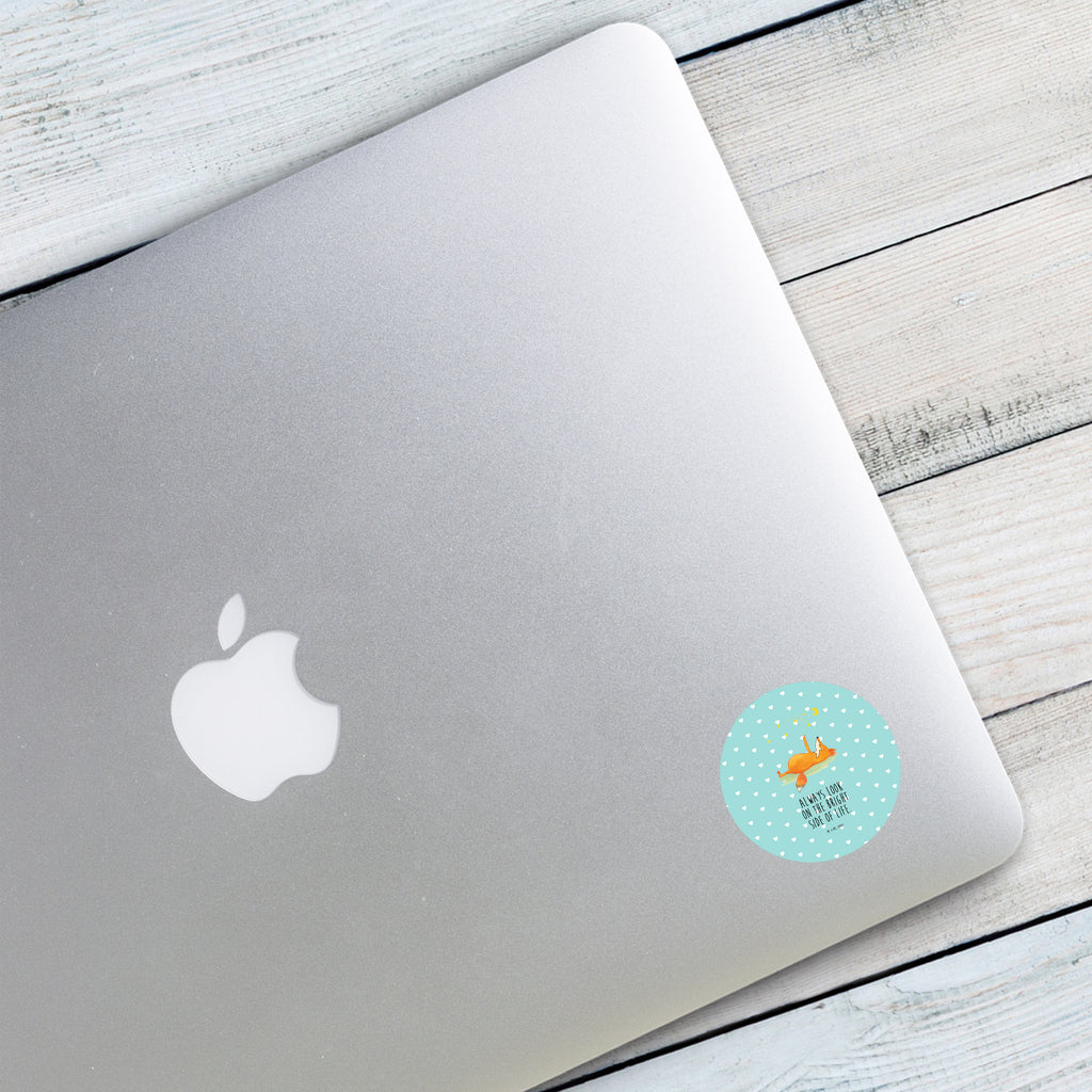 40mm Rund Aufkleber Fuchs Sterne Sticker, Aufkleber, Etikett, Fuchs, Füchse, tröstende Worte, Spruch positiv, Spruch schön, Romantik, Always Look on the Bright Side of Life