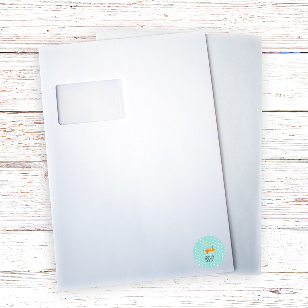 40mm Rund Aufkleber Fuchs Sterne Sticker, Aufkleber, Etikett, Fuchs, Füchse, tröstende Worte, Spruch positiv, Spruch schön, Romantik, Always Look on the Bright Side of Life