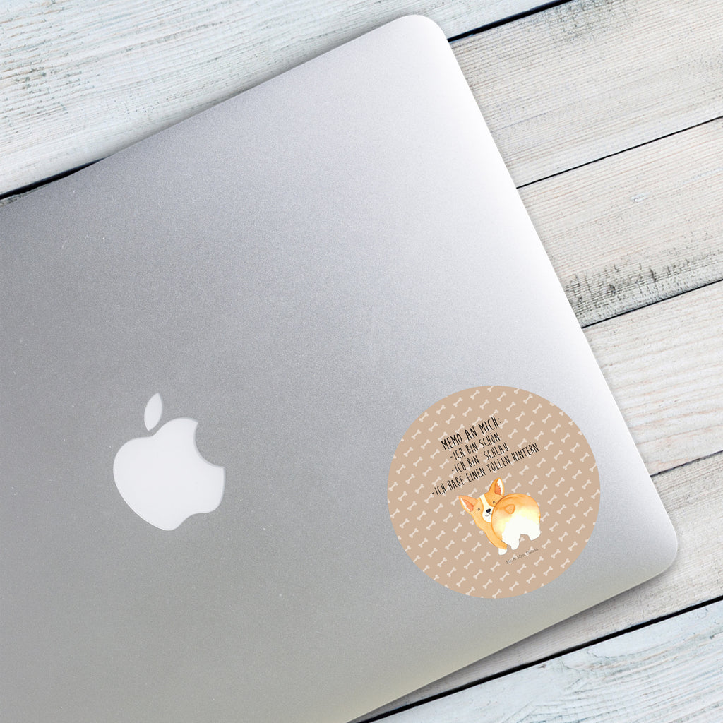 80mm Rund Aufkleber Corgie Po