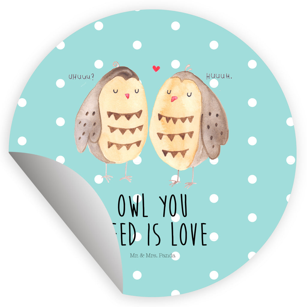 40mm Rund Aufkleber Eule Liebe Sticker, Aufkleber, Etikett, Eule, Eule Deko, Liebe, Hochzeit Spruch, Owl, All you need is love, Liebe Spruch, Freundin Geschenk, Freund, Wortspiel lustig