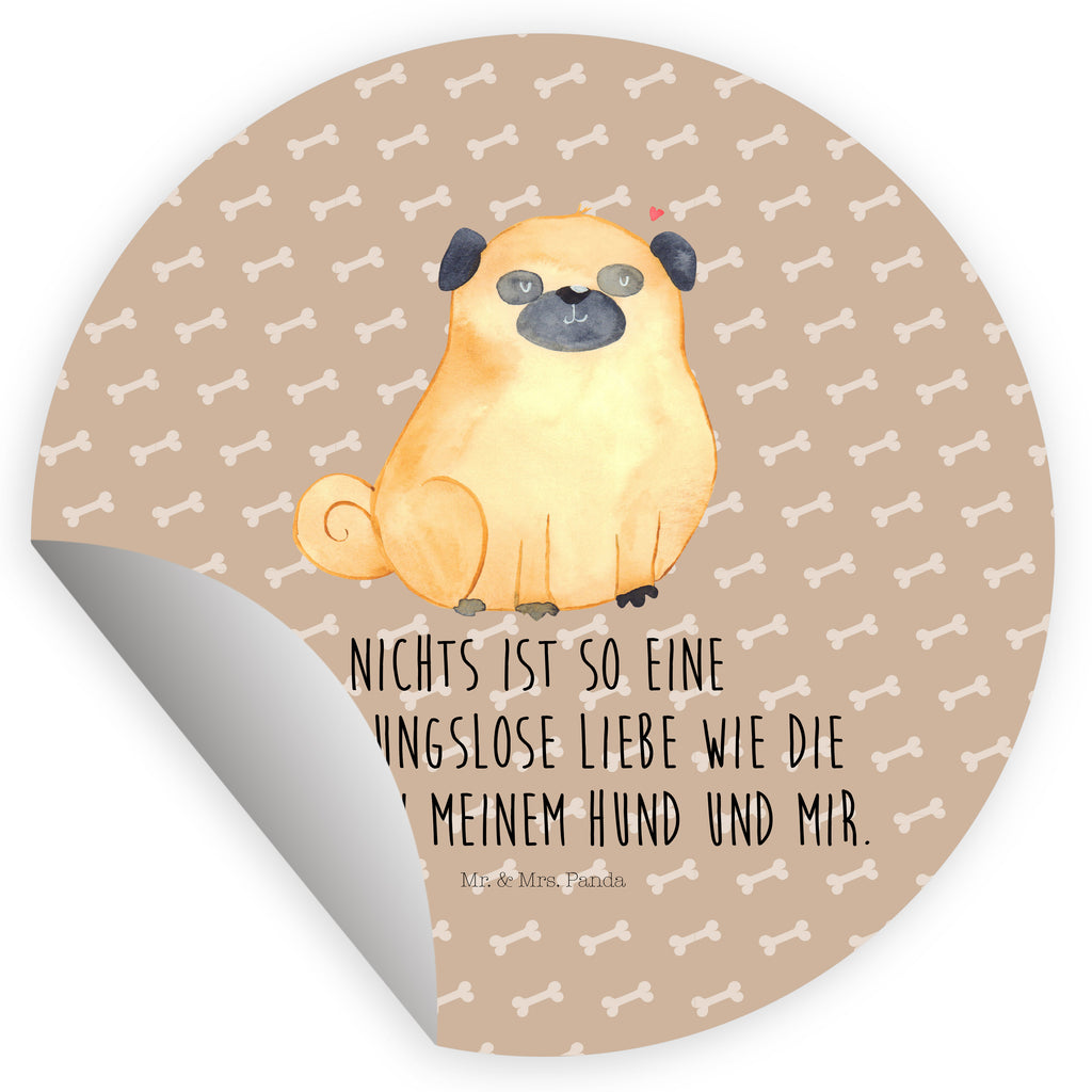 80mm Rund Aufkleber Mops Sticker, Aufkleber, Etikett, Hund, Hundemotiv, Haustier, Hunderasse, Tierliebhaber, Hundebesitzer, Sprüche, Mops, Liebe, Hundeliebe