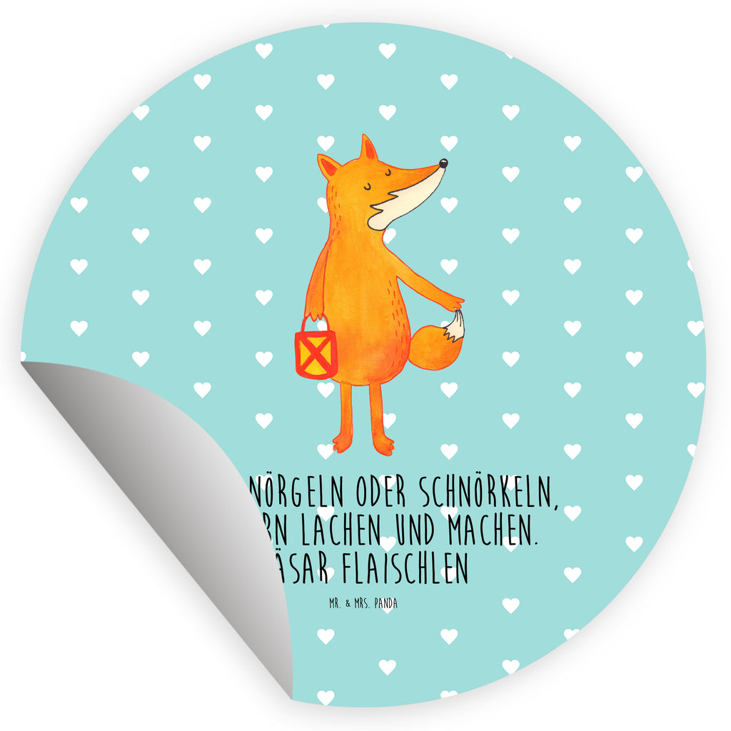 80mm Rund Aufkleber Fuchs Laterne Sticker, Aufkleber, Etikett, Fuchs, Füchse, Spruch trösten, Liebeskummer Spruch, Laterne, Sankt Martin, Laternenumzug, Aufmuntern, Cäsar Otto Hugo Flaischlen