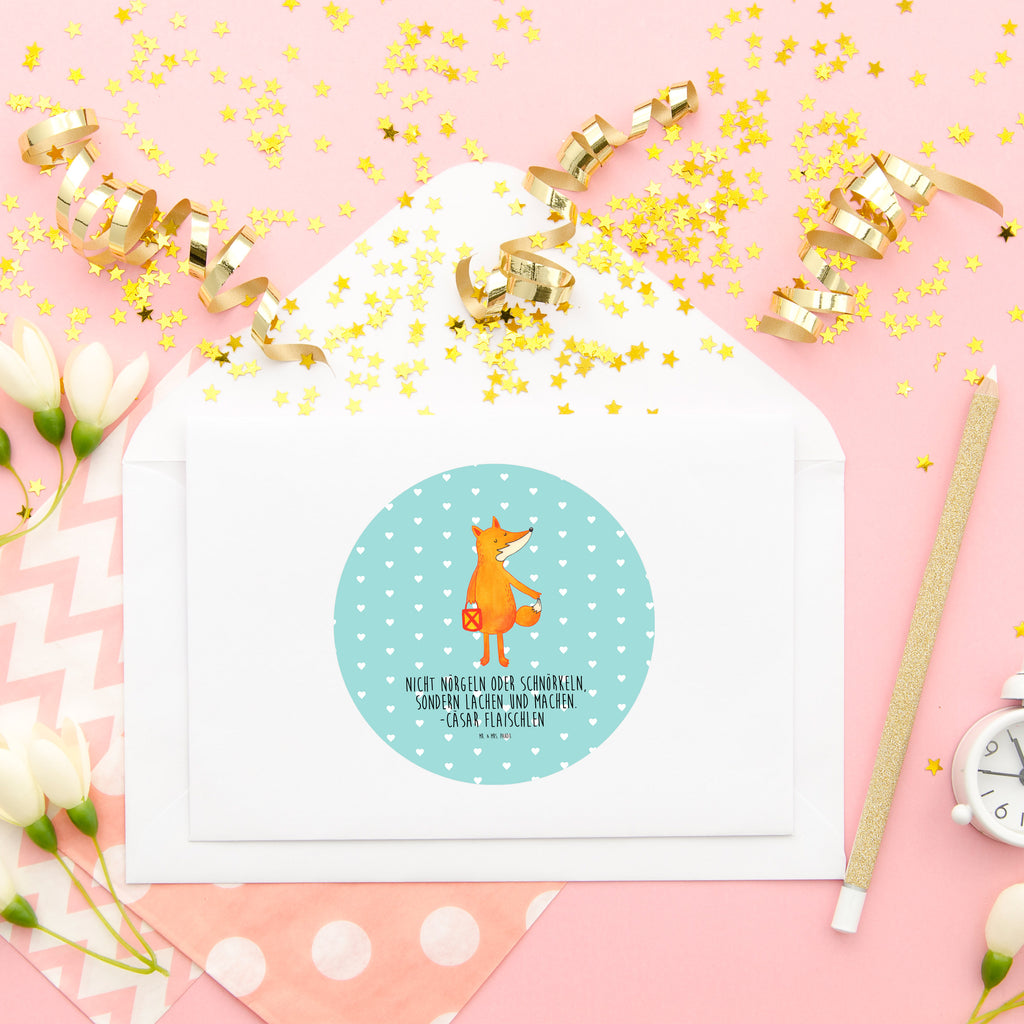 80mm Rund Aufkleber Fuchs Laterne Sticker, Aufkleber, Etikett, Fuchs, Füchse, Spruch trösten, Liebeskummer Spruch, Laterne, Sankt Martin, Laternenumzug, Aufmuntern, Cäsar Otto Hugo Flaischlen