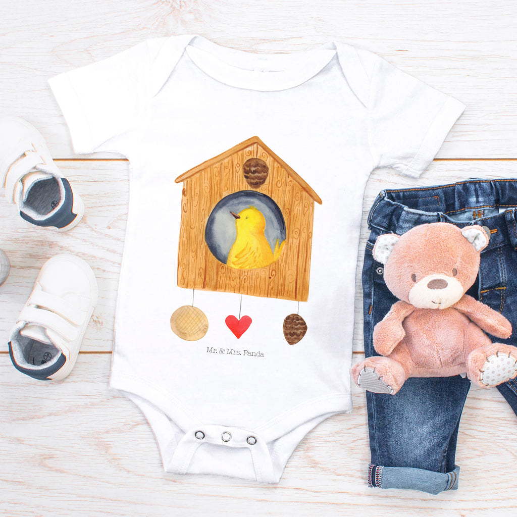 Organic Baby Body Vogelhaus sweet Home Babykleidung, Babystrampler, Strampler, Wickelbody, Baby Erstausstattung, Junge, Mädchen, Tiermotive, Gute Laune, lustige Sprüche, Tiere, Vogelhaus, Vogel, Home sweet Home, Einzug, Umzug, Geschenk, Einzugsgeschenk, Hausbau, Haus