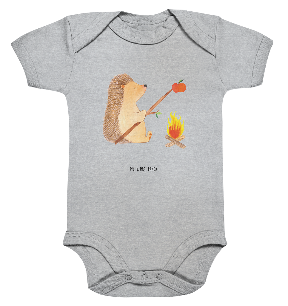 Organic Baby Body Igel grillt Babykleidung, Babystrampler, Strampler, Wickelbody, Baby Erstausstattung, Junge, Mädchen, Tiermotive, Gute Laune, lustige Sprüche, Tiere, Igel, Grillen, Ziele, Motivation, arbeitslos, Sinn des Lebens, Spruch