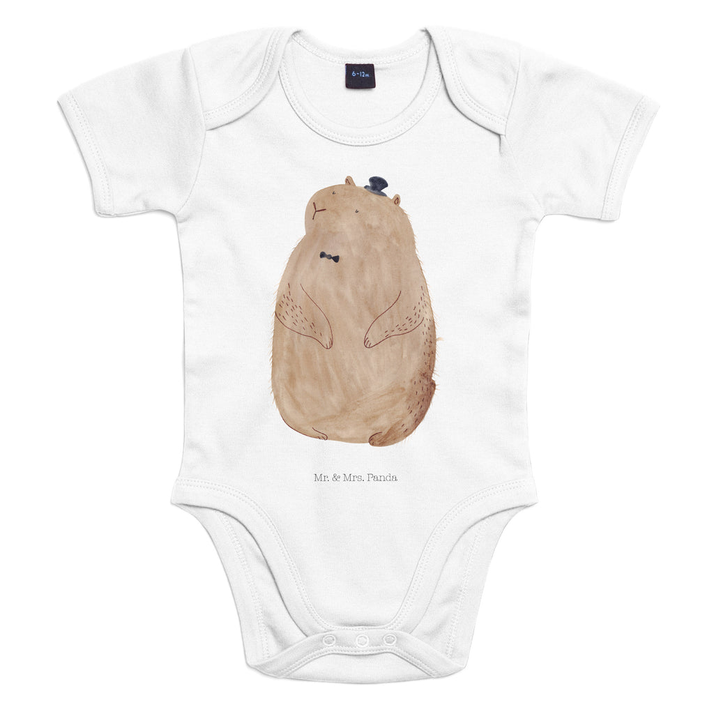 Organic Baby Body Murmeltier Babykleidung, Babystrampler, Strampler, Wickelbody, Baby Erstausstattung, Junge, Mädchen, Tiermotive, Gute Laune, lustige Sprüche, Tiere, Murmeltier, Knigge, Fröhlichkeit, Freundlichkeit, Respekt, Anstand