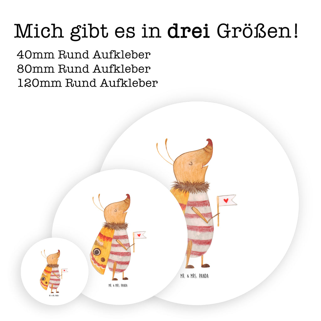 40mm Rund Aufkleber Nachtfalter mit Fähnchen Sticker, Aufkleber, Etikett, Tiermotive, Gute Laune, lustige Sprüche, Tiere, Nachtfalter, Käfer, Spruch lustig, Spruch witzig, süß, niedlich, Küche Deko, Was kostet die Welt