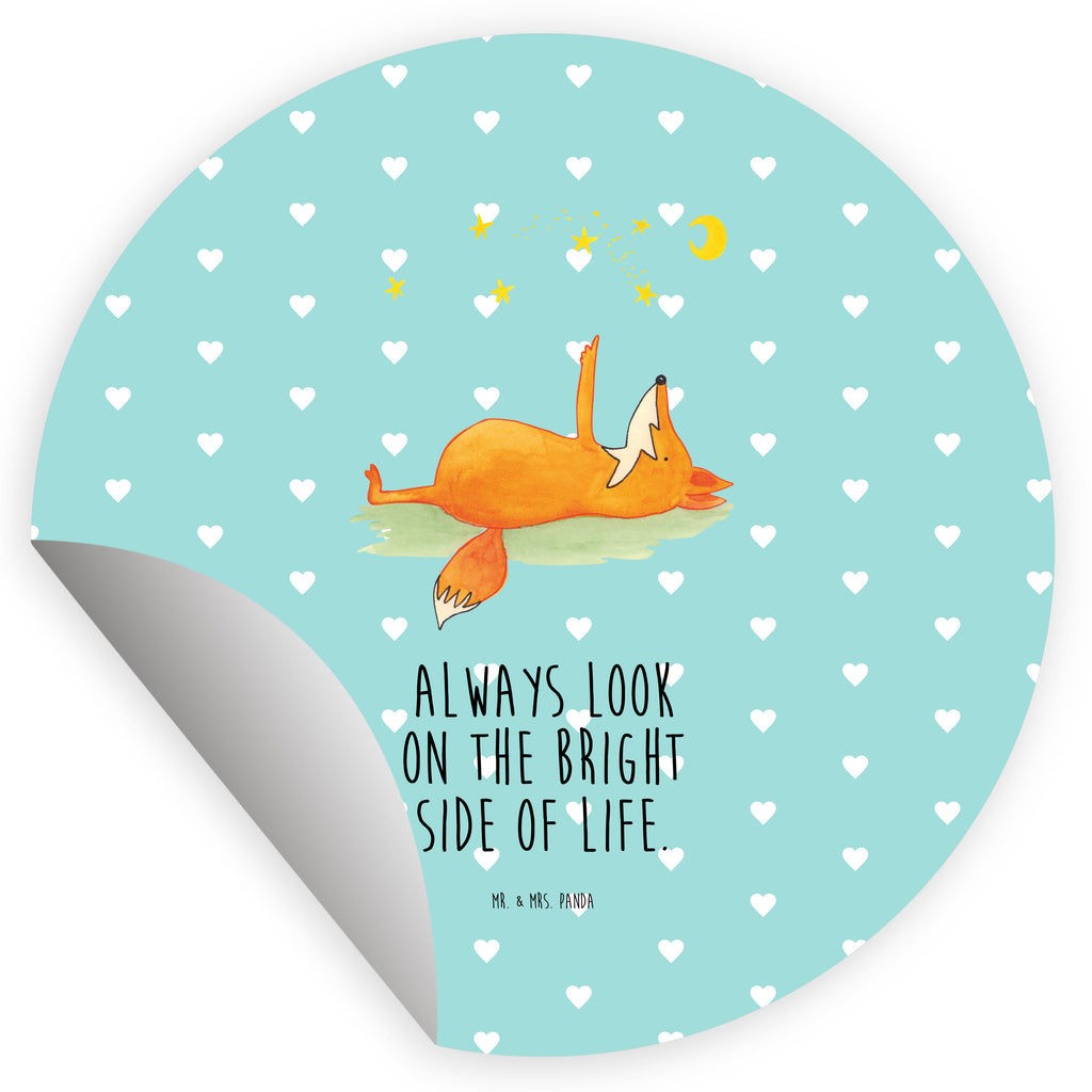80mm Rund Aufkleber Fuchs Sterne Sticker, Aufkleber, Etikett, Fuchs, Füchse, tröstende Worte, Spruch positiv, Spruch schön, Romantik, Always Look on the Bright Side of Life