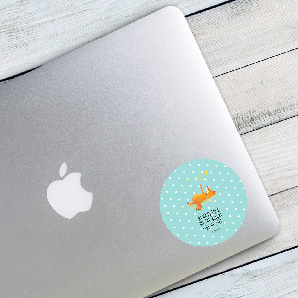 80mm Rund Aufkleber Fuchs Sterne Sticker, Aufkleber, Etikett, Fuchs, Füchse, tröstende Worte, Spruch positiv, Spruch schön, Romantik, Always Look on the Bright Side of Life