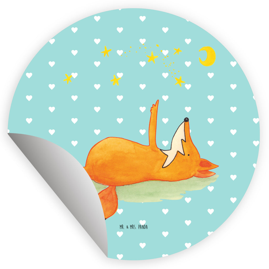 80mm Rund Aufkleber Fuchs Sterne Sticker, Aufkleber, Etikett, Fuchs, Füchse, tröstende Worte, Spruch positiv, Spruch schön, Romantik, Always Look on the Bright Side of Life