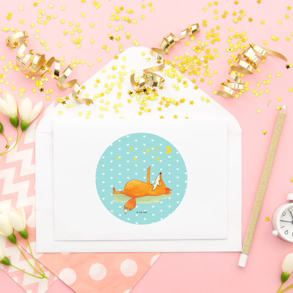 80mm Rund Aufkleber Fuchs Sterne Sticker, Aufkleber, Etikett, Fuchs, Füchse, tröstende Worte, Spruch positiv, Spruch schön, Romantik, Always Look on the Bright Side of Life