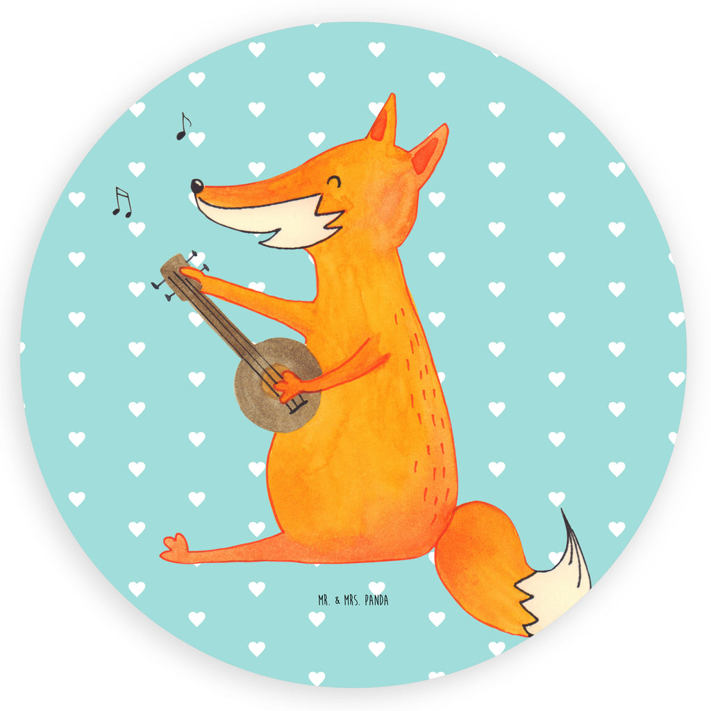 40mm Rund Aufkleber Fuchs Gitarre Sticker, Aufkleber, Etikett, Fuchs, Füchse, Geschenk Musiker, Musik Spruch, Musikerin, Sänger, Sängerin, Gitarre