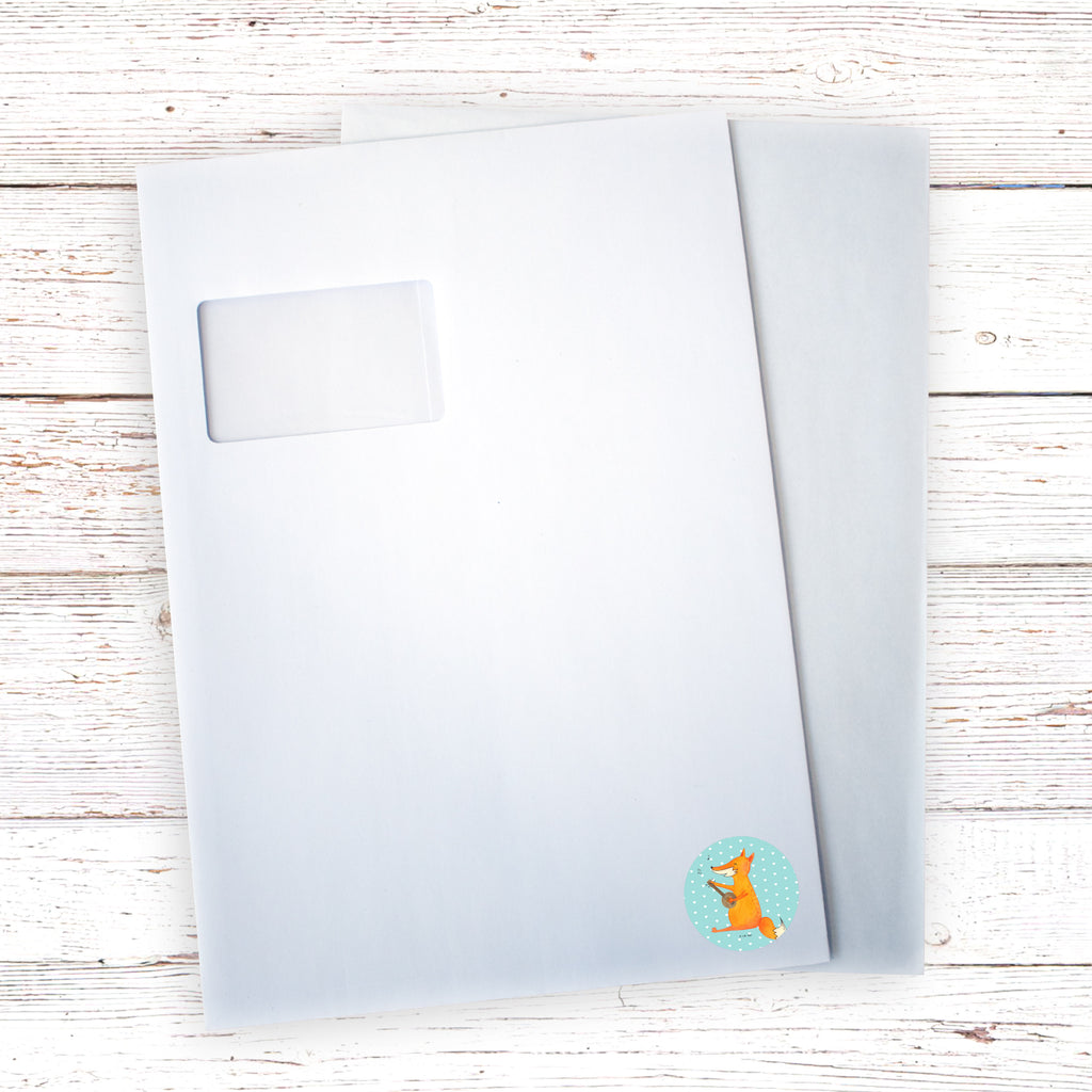 40mm Rund Aufkleber Fuchs Gitarre Sticker, Aufkleber, Etikett, Fuchs, Füchse, Geschenk Musiker, Musik Spruch, Musikerin, Sänger, Sängerin, Gitarre