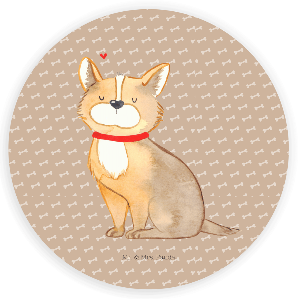 80mm Rund Aufkleber Hundeglück Sticker, Aufkleber, Etikett, Hund, Hundemotiv, Haustier, Hunderasse, Tierliebhaber, Hundebesitzer, Sprüche, Corgie, Hundeliebe, Spruch, Hundemama, Liebe