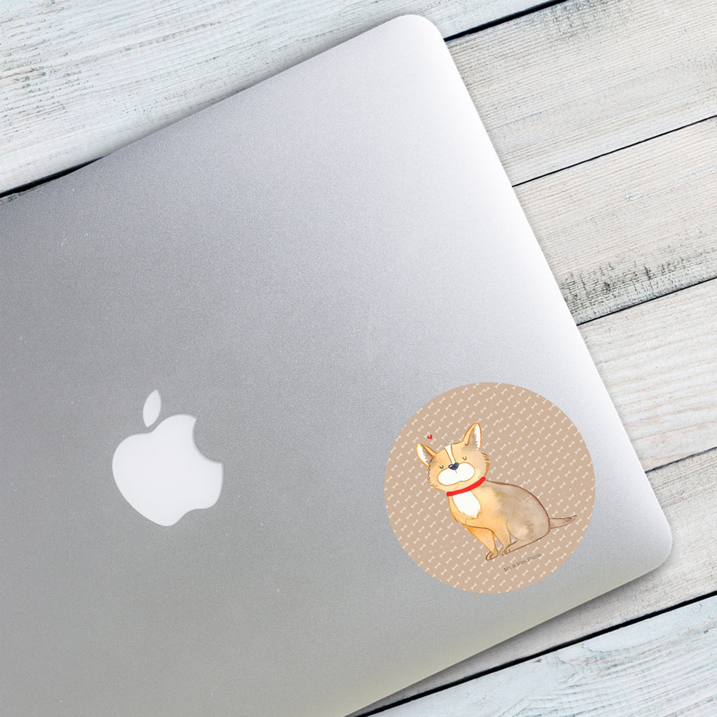 80mm Rund Aufkleber Hundeglück Sticker, Aufkleber, Etikett, Hund, Hundemotiv, Haustier, Hunderasse, Tierliebhaber, Hundebesitzer, Sprüche, Corgie, Hundeliebe, Spruch, Hundemama, Liebe