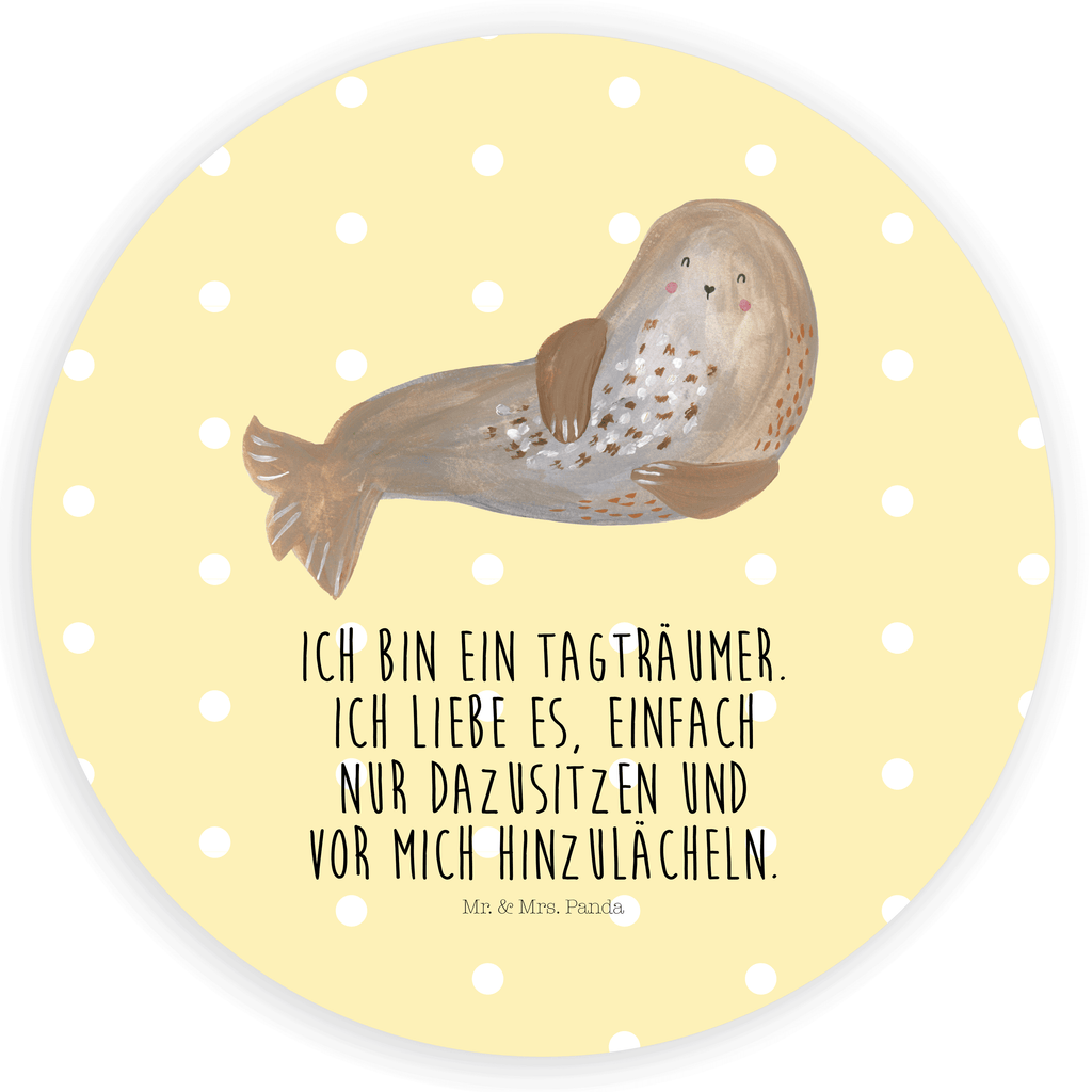 40mm Rund Aufkleber Robbe lachend Sticker, Aufkleber, Etikett, Tiermotive, Gute Laune, lustige Sprüche, Tiere, Robbe, Robben, Seehund, Strand, Meerestier, Ostsee, Nordsee