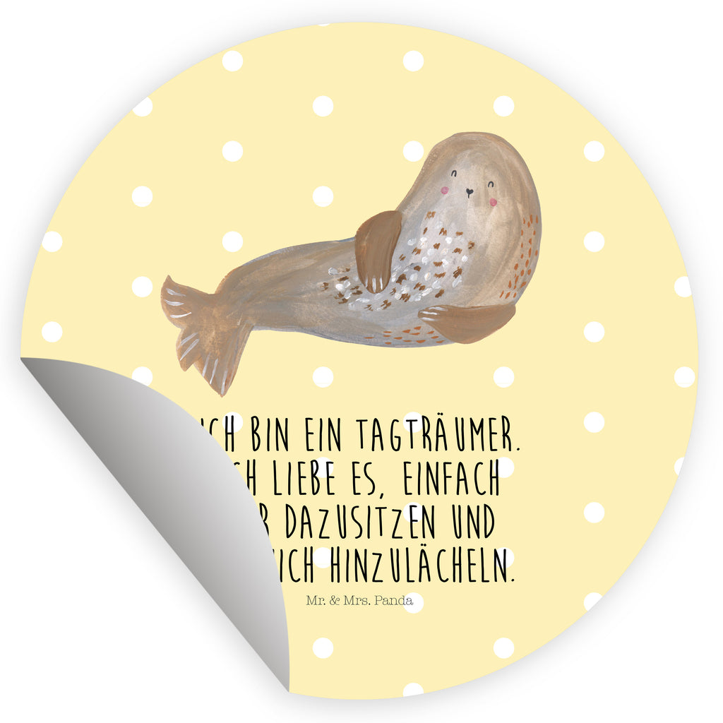 40mm Rund Aufkleber Robbe lachend Sticker, Aufkleber, Etikett, Tiermotive, Gute Laune, lustige Sprüche, Tiere, Robbe, Robben, Seehund, Strand, Meerestier, Ostsee, Nordsee