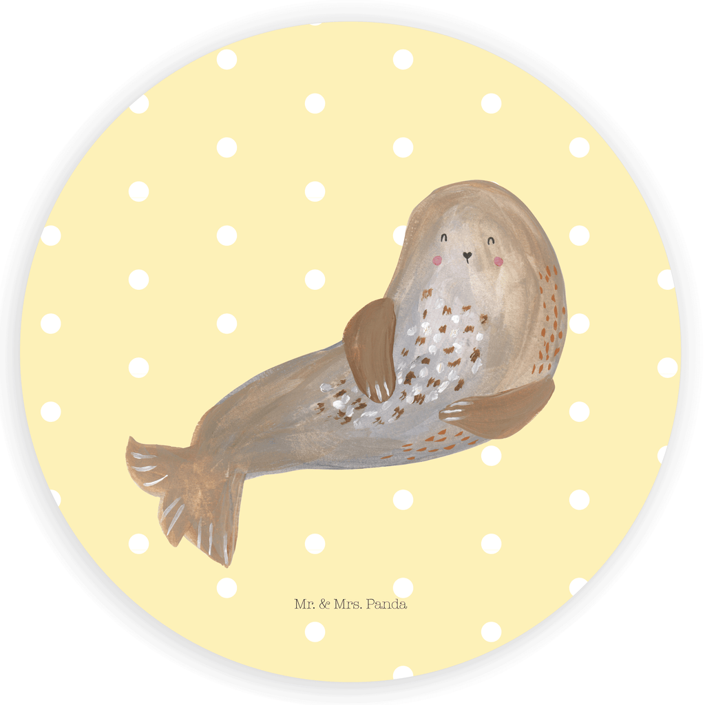 40mm Rund Aufkleber Robbe lachend Sticker, Aufkleber, Etikett, Tiermotive, Gute Laune, lustige Sprüche, Tiere, Robbe, Robben, Seehund, Strand, Meerestier, Ostsee, Nordsee