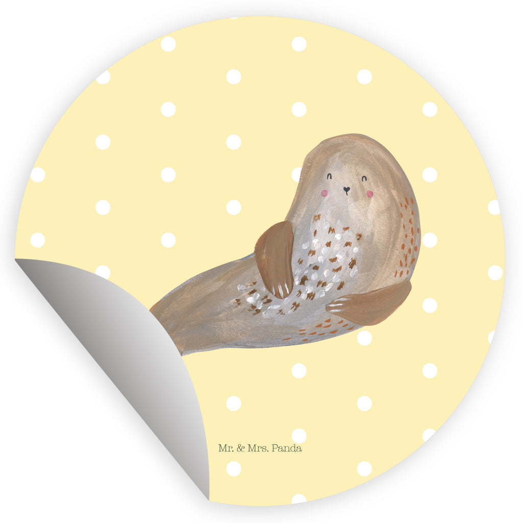 40mm Rund Aufkleber Robbe lachend Sticker, Aufkleber, Etikett, Tiermotive, Gute Laune, lustige Sprüche, Tiere, Robbe, Robben, Seehund, Strand, Meerestier, Ostsee, Nordsee
