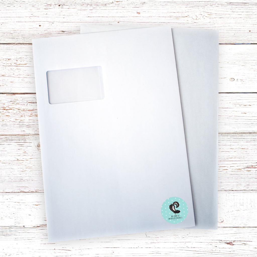 40mm Rund Aufkleber Stinktier Handstand Sticker, Aufkleber, Etikett, Stinktier, Skunk, Wildtier, Raubtier, Stinker, Stinki, Spielplatz, verpielt, Kind