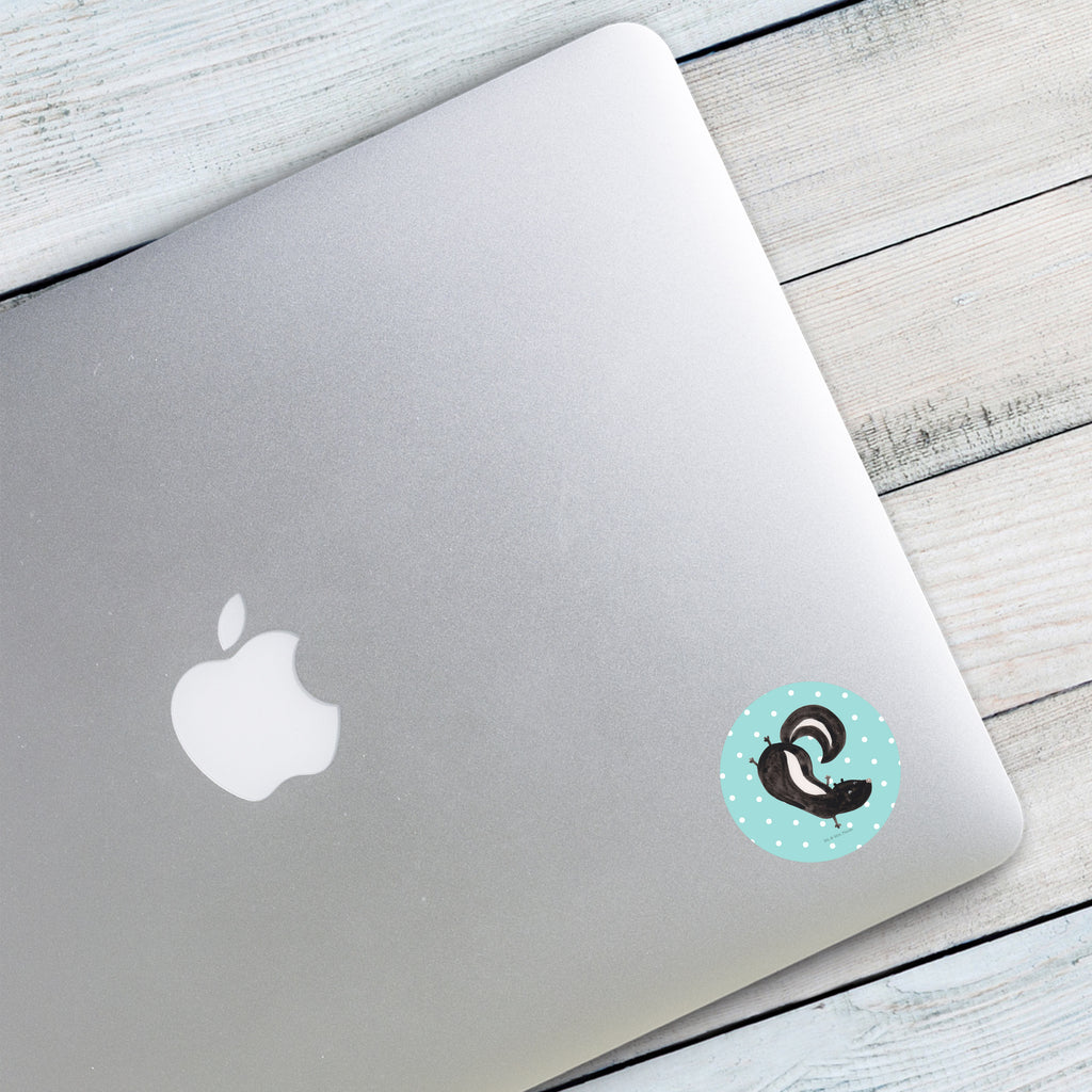 40mm Rund Aufkleber Stinktier Handstand Sticker, Aufkleber, Etikett, Stinktier, Skunk, Wildtier, Raubtier, Stinker, Stinki, Spielplatz, verpielt, Kind