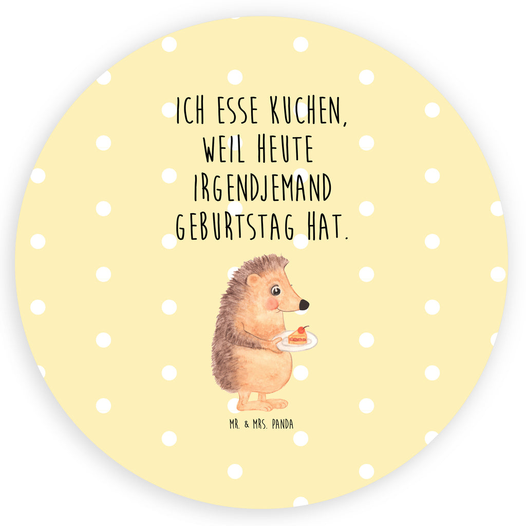 120mm Rund Aufkleber Igel mit Kuchenstück Sticker, Aufkleber, Etikett, Tiermotive, Gute Laune, lustige Sprüche, Tiere, Igel, Essen Spruch, Kuchen, Backen Geschenk, Kuchen backen, Einladung Party, Geburtstagskuchen, Torte