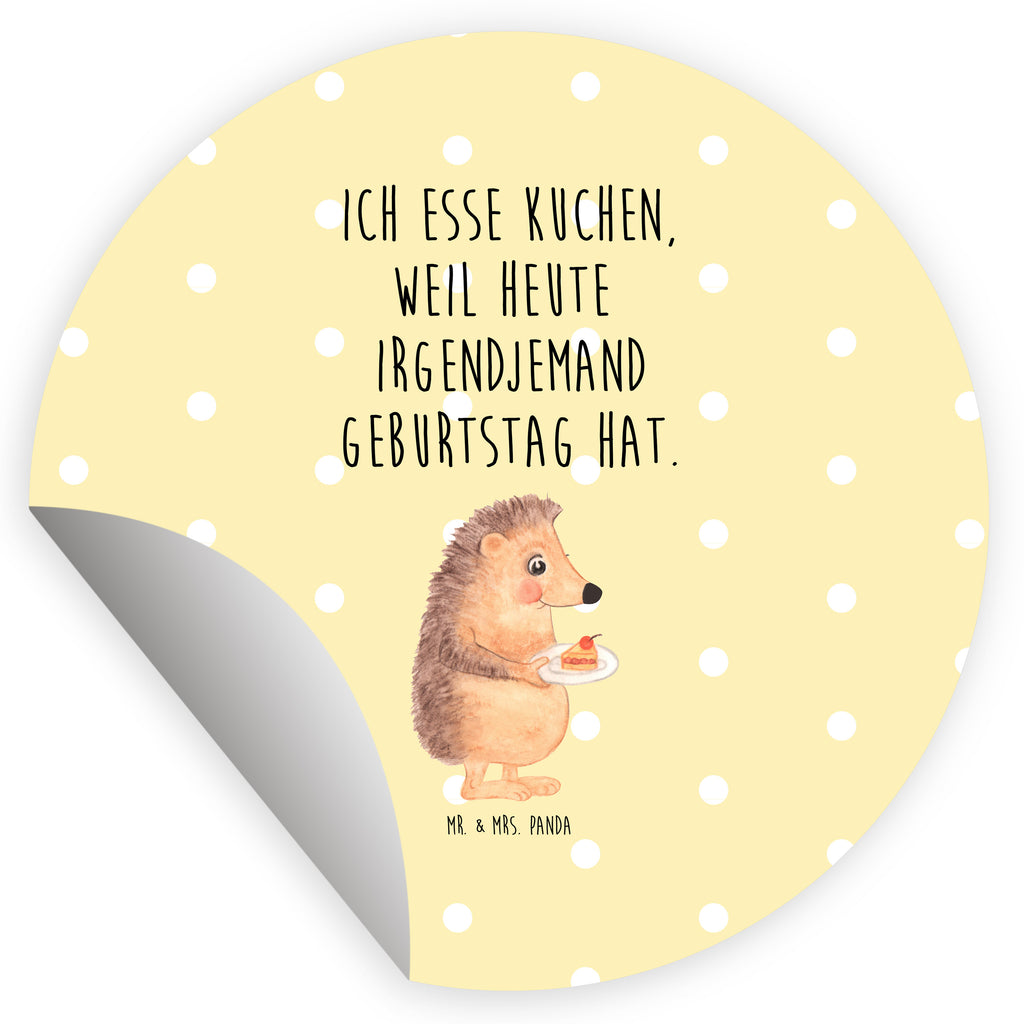 120mm Rund Aufkleber Igel mit Kuchenstück Sticker, Aufkleber, Etikett, Tiermotive, Gute Laune, lustige Sprüche, Tiere, Igel, Essen Spruch, Kuchen, Backen Geschenk, Kuchen backen, Einladung Party, Geburtstagskuchen, Torte