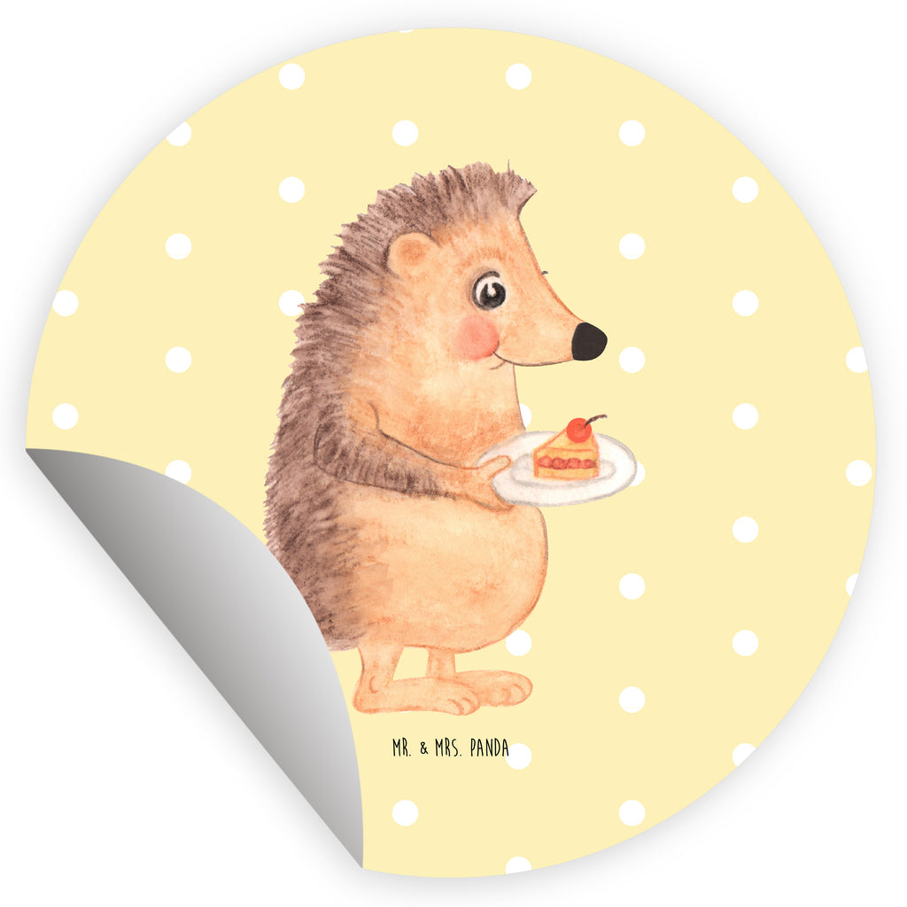 120mm Rund Aufkleber Igel mit Kuchenstück Sticker, Aufkleber, Etikett, Tiermotive, Gute Laune, lustige Sprüche, Tiere, Igel, Essen Spruch, Kuchen, Backen Geschenk, Kuchen backen, Einladung Party, Geburtstagskuchen, Torte