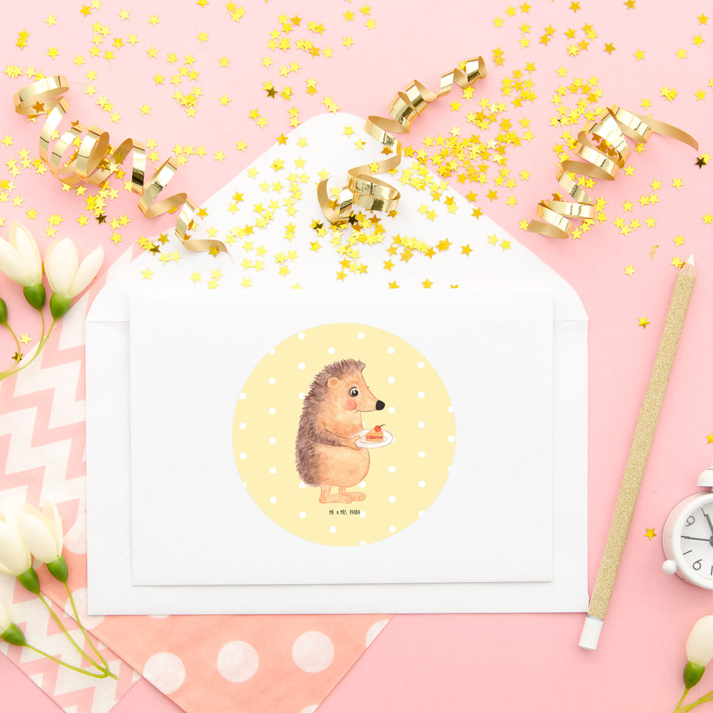 120mm Rund Aufkleber Igel mit Kuchenstück Sticker, Aufkleber, Etikett, Tiermotive, Gute Laune, lustige Sprüche, Tiere, Igel, Essen Spruch, Kuchen, Backen Geschenk, Kuchen backen, Einladung Party, Geburtstagskuchen, Torte