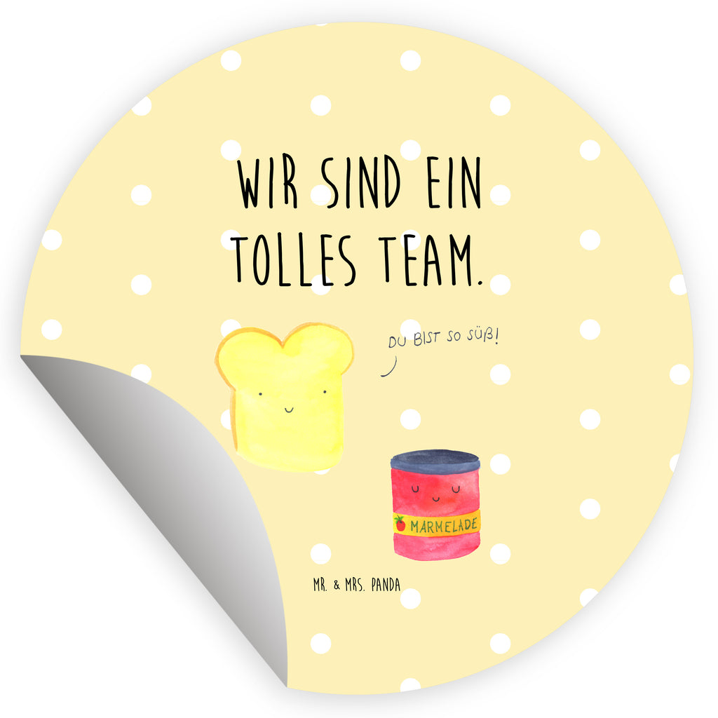 80mm Rund Aufkleber Toast & Marmelade Sticker, Aufkleber, Etikett, Tiermotive, Gute Laune, lustige Sprüche, Tiere, Toast, Marmelade, Dreamteam, süße Postkarte, süß, Küche Deko, Küche Spruch, Frühstück Einladung, Brot, Toastbrot