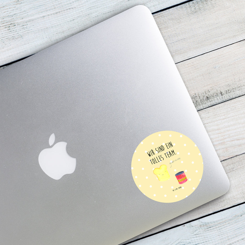 80mm Rund Aufkleber Toast & Marmelade Sticker, Aufkleber, Etikett, Tiermotive, Gute Laune, lustige Sprüche, Tiere, Toast, Marmelade, Dreamteam, süße Postkarte, süß, Küche Deko, Küche Spruch, Frühstück Einladung, Brot, Toastbrot