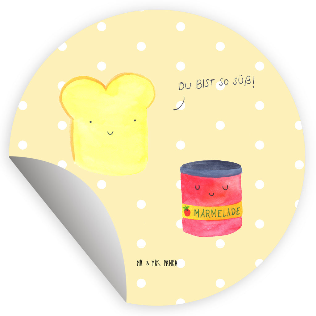 80mm Rund Aufkleber Toast & Marmelade Sticker, Aufkleber, Etikett, Tiermotive, Gute Laune, lustige Sprüche, Tiere, Toast, Marmelade, Dreamteam, süße Postkarte, süß, Küche Deko, Küche Spruch, Frühstück Einladung, Brot, Toastbrot