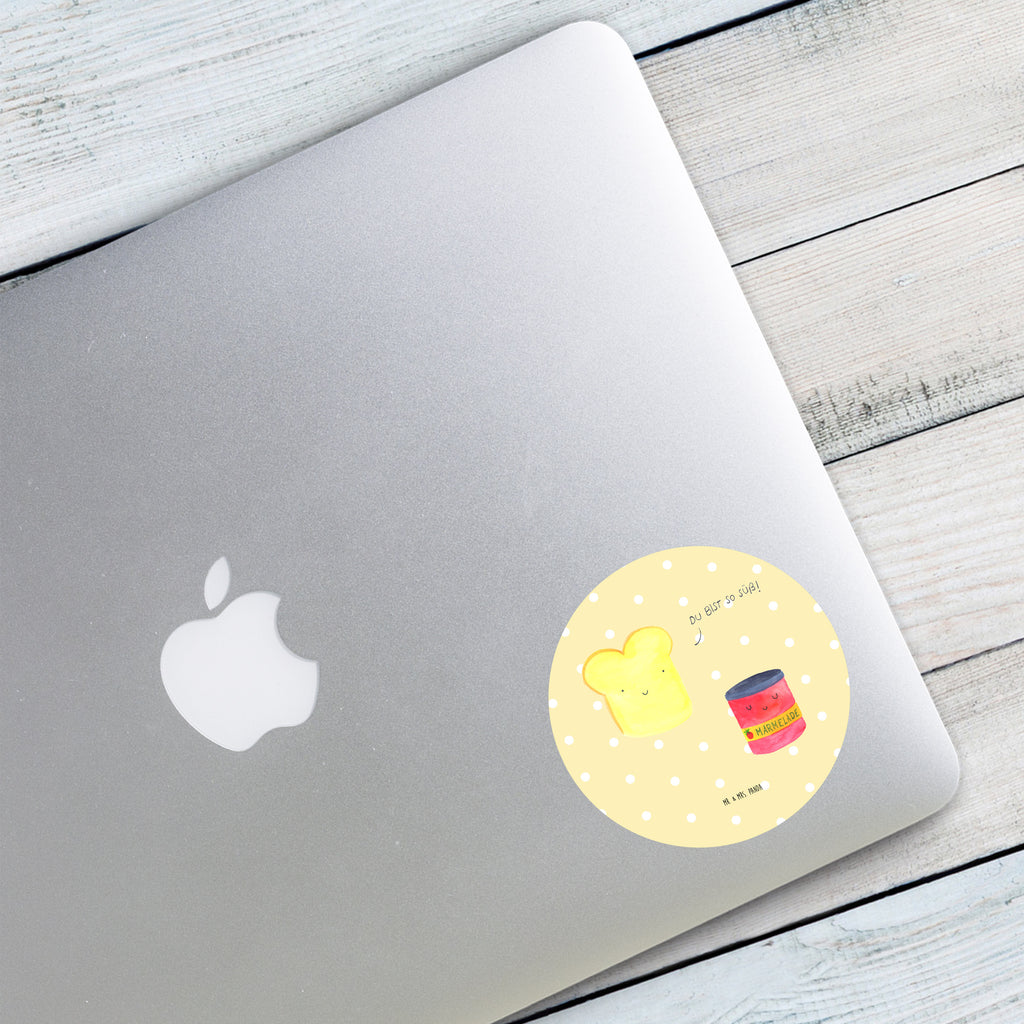 80mm Rund Aufkleber Toast & Marmelade Sticker, Aufkleber, Etikett, Tiermotive, Gute Laune, lustige Sprüche, Tiere, Toast, Marmelade, Dreamteam, süße Postkarte, süß, Küche Deko, Küche Spruch, Frühstück Einladung, Brot, Toastbrot