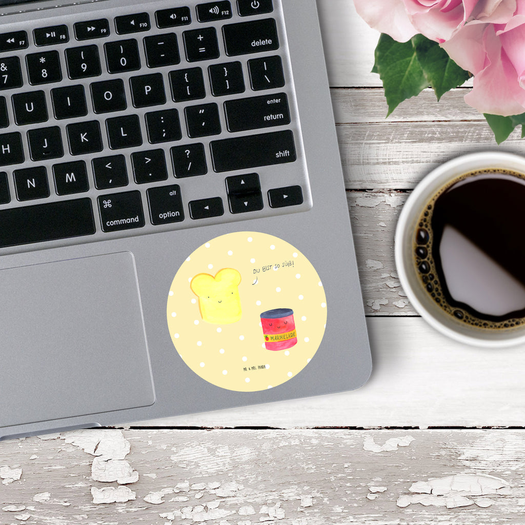 80mm Rund Aufkleber Toast & Marmelade Sticker, Aufkleber, Etikett, Tiermotive, Gute Laune, lustige Sprüche, Tiere, Toast, Marmelade, Dreamteam, süße Postkarte, süß, Küche Deko, Küche Spruch, Frühstück Einladung, Brot, Toastbrot