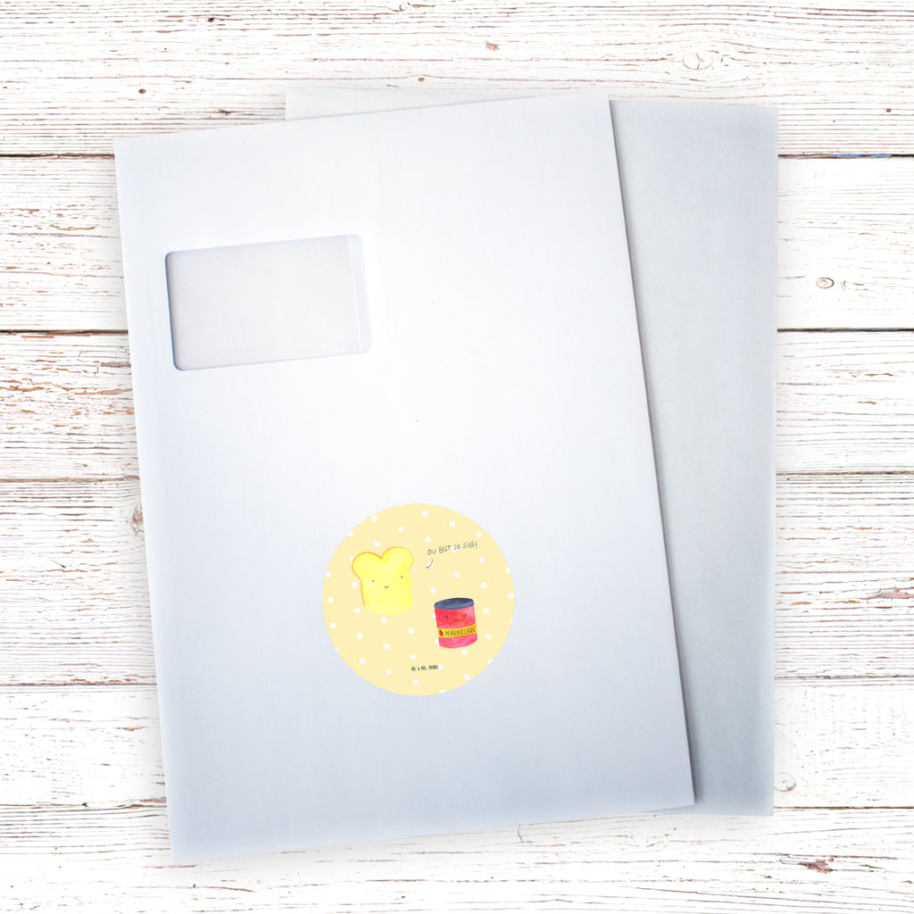 80mm Rund Aufkleber Toast & Marmelade Sticker, Aufkleber, Etikett, Tiermotive, Gute Laune, lustige Sprüche, Tiere, Toast, Marmelade, Dreamteam, süße Postkarte, süß, Küche Deko, Küche Spruch, Frühstück Einladung, Brot, Toastbrot