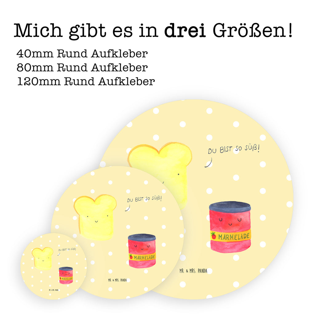 80mm Rund Aufkleber Toast & Marmelade Sticker, Aufkleber, Etikett, Tiermotive, Gute Laune, lustige Sprüche, Tiere, Toast, Marmelade, Dreamteam, süße Postkarte, süß, Küche Deko, Küche Spruch, Frühstück Einladung, Brot, Toastbrot