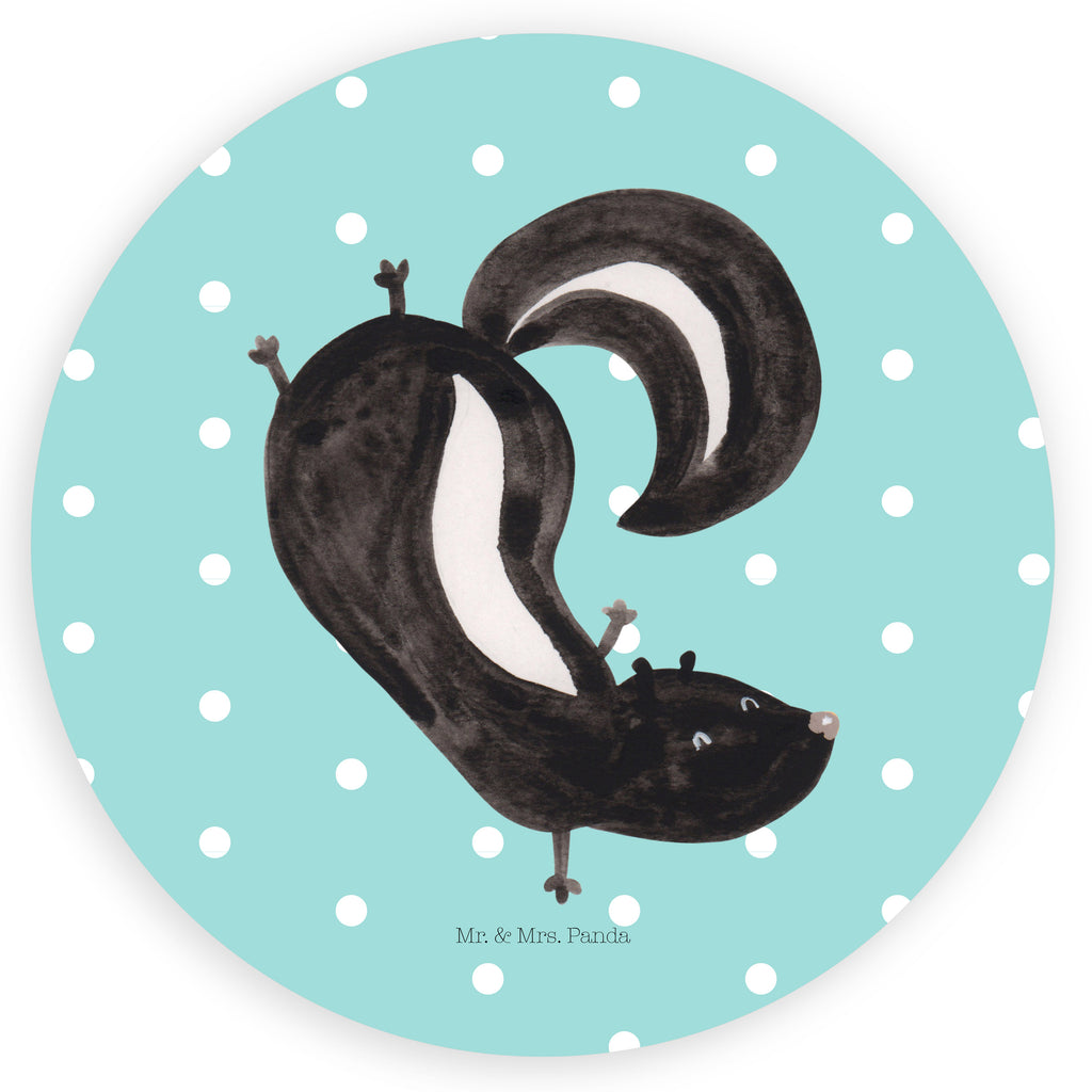 80mm Rund Aufkleber Stinktier Handstand