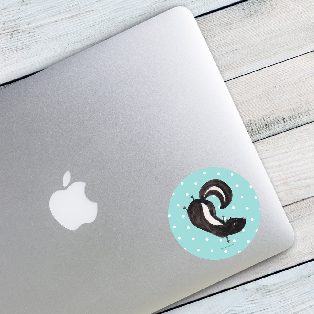 80mm Rund Aufkleber Stinktier Handstand