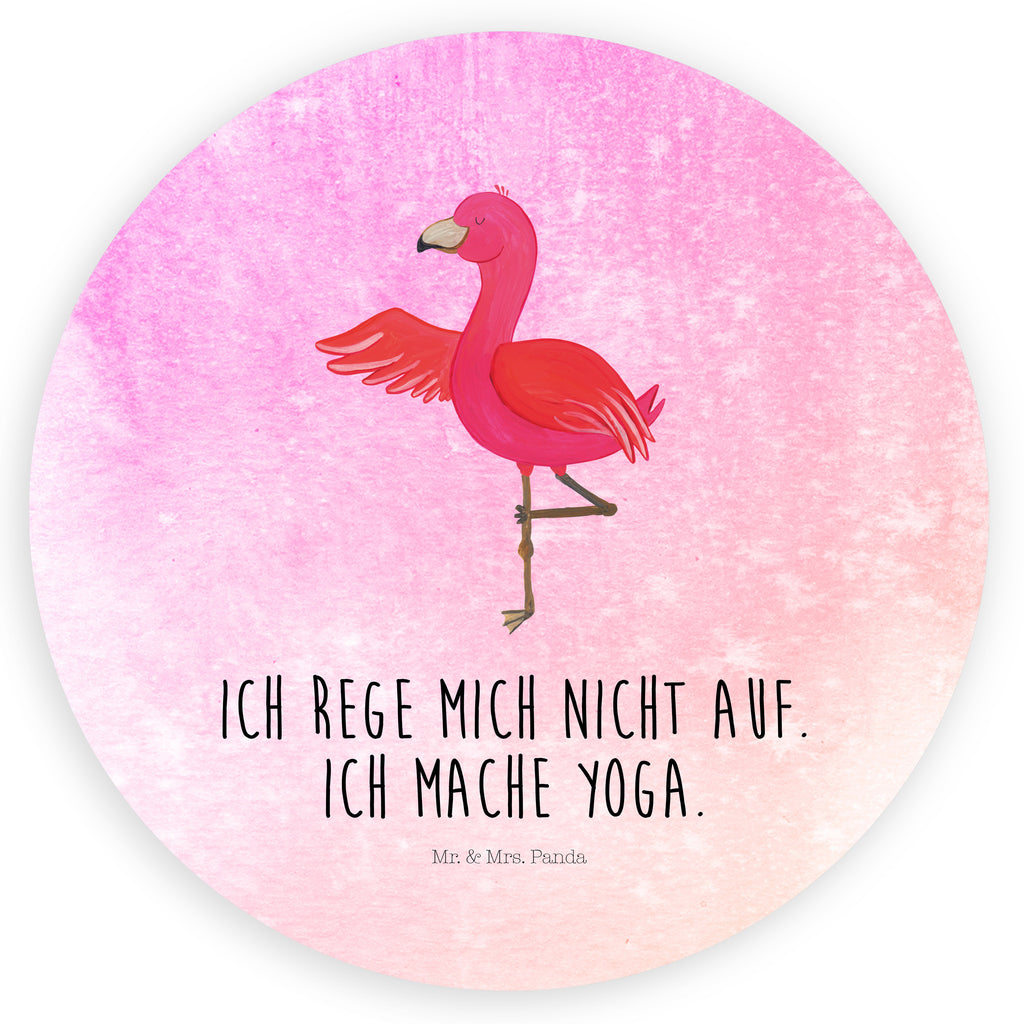 80mm Rund Aufkleber Flamingo Yoga Sticker, Aufkleber, Etikett, Flamingo, Vogel, Yoga, Namaste, Achtsamkeit, Yoga-Übung, Entspannung, Ärger, Aufregen, Tiefenentspannung