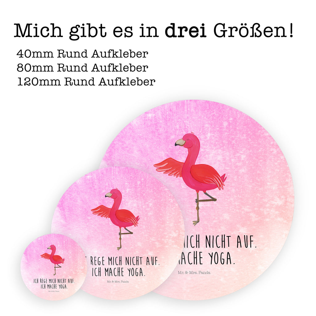 80mm Rund Aufkleber Flamingo Yoga Sticker, Aufkleber, Etikett, Flamingo, Vogel, Yoga, Namaste, Achtsamkeit, Yoga-Übung, Entspannung, Ärger, Aufregen, Tiefenentspannung